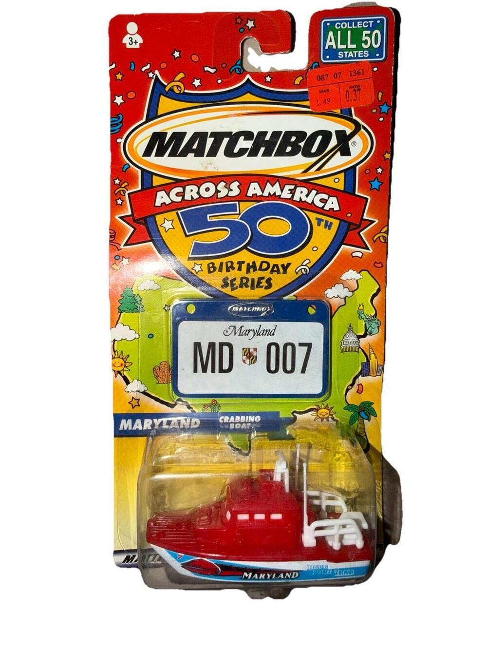 Matchbox Across America 50th Birthday Series Maryland Crabbing Boat Toy